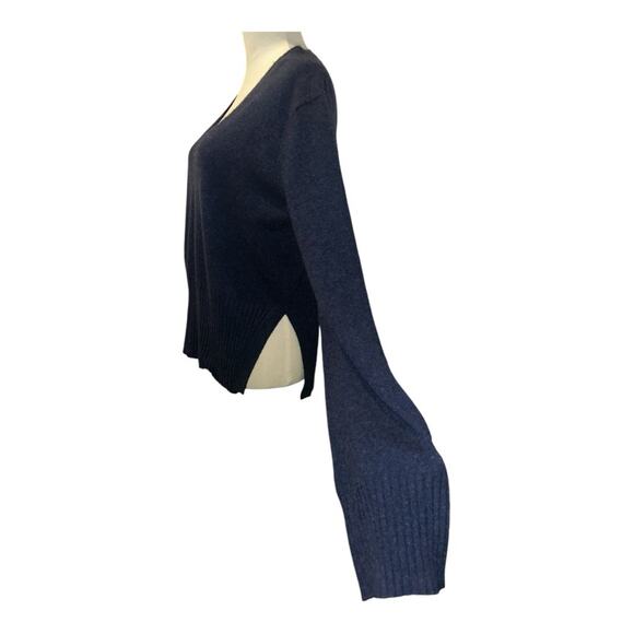 INHABIT 100% Cashmere Drapey V Neck Oversized Sweater Size S - Picture 3 of 6